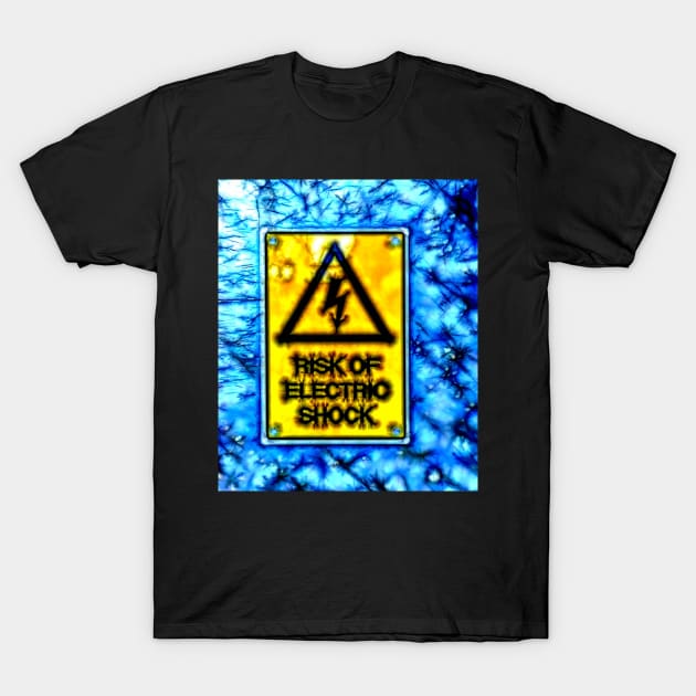 Abstract electric shock warning sign T-Shirt by hereswendy